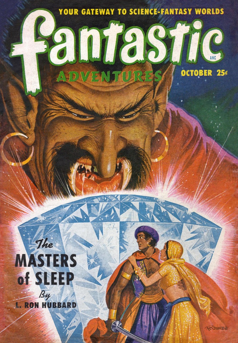 Masters of Sleep – Fantastic Adventures Oct 1950 L. Ron Hubbard Cover