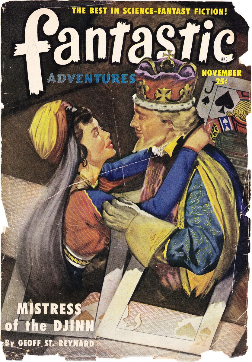 Fantastic Adventures Nov 1950 – Jack of Spades King Courts a Veiled Woman