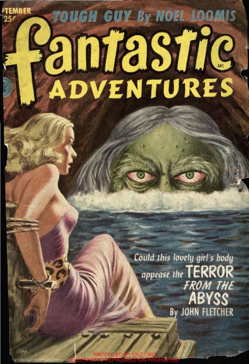 Terror From the Abyss – Fantastic Adventures September 1952 Monster Cover