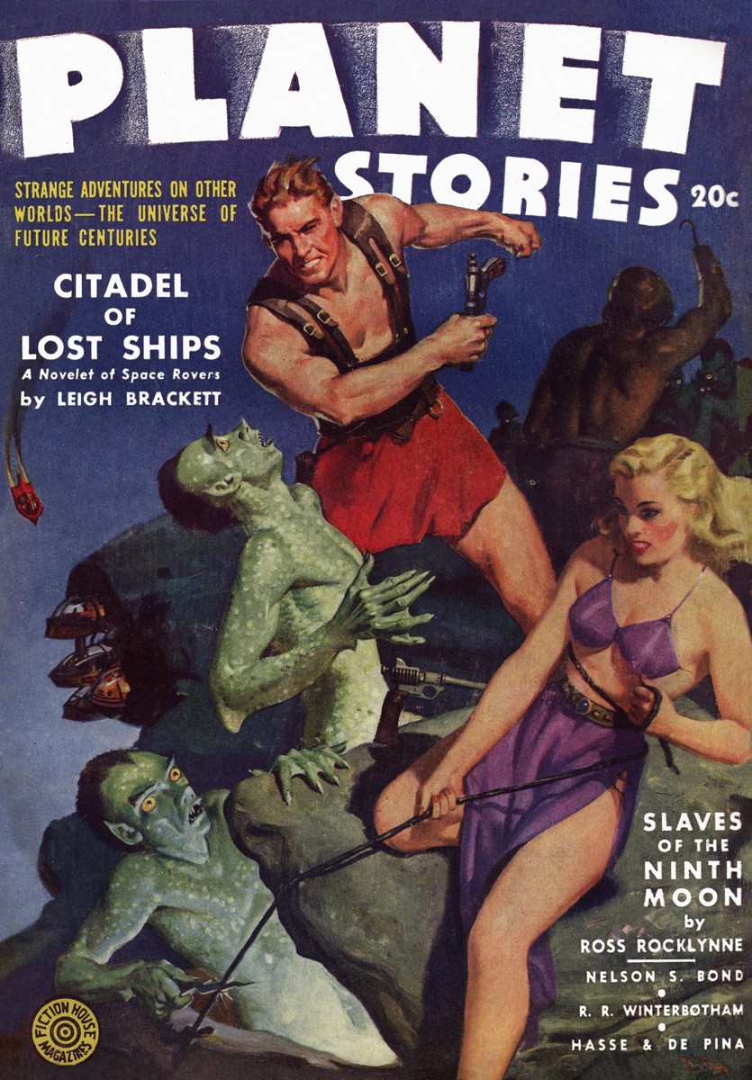 Planet Stories March 1943 — Leigh Brackett's Citadel of Lost Ships Cover