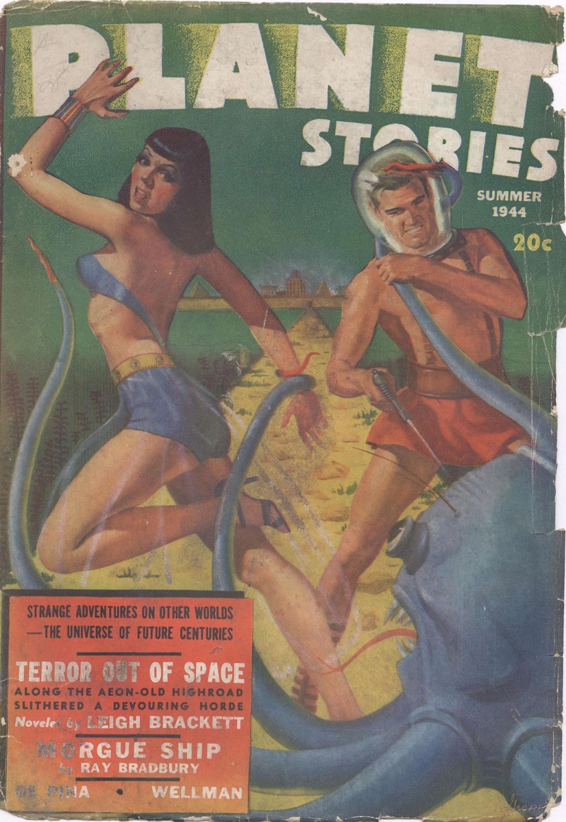 Tentacle Attack on Mars — Planet Stories Summer 1944 Cover