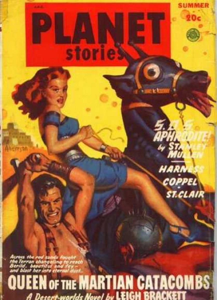 Planet Stories Summer 1951 – Queen of the Martian Catacombs by Leigh Brackett