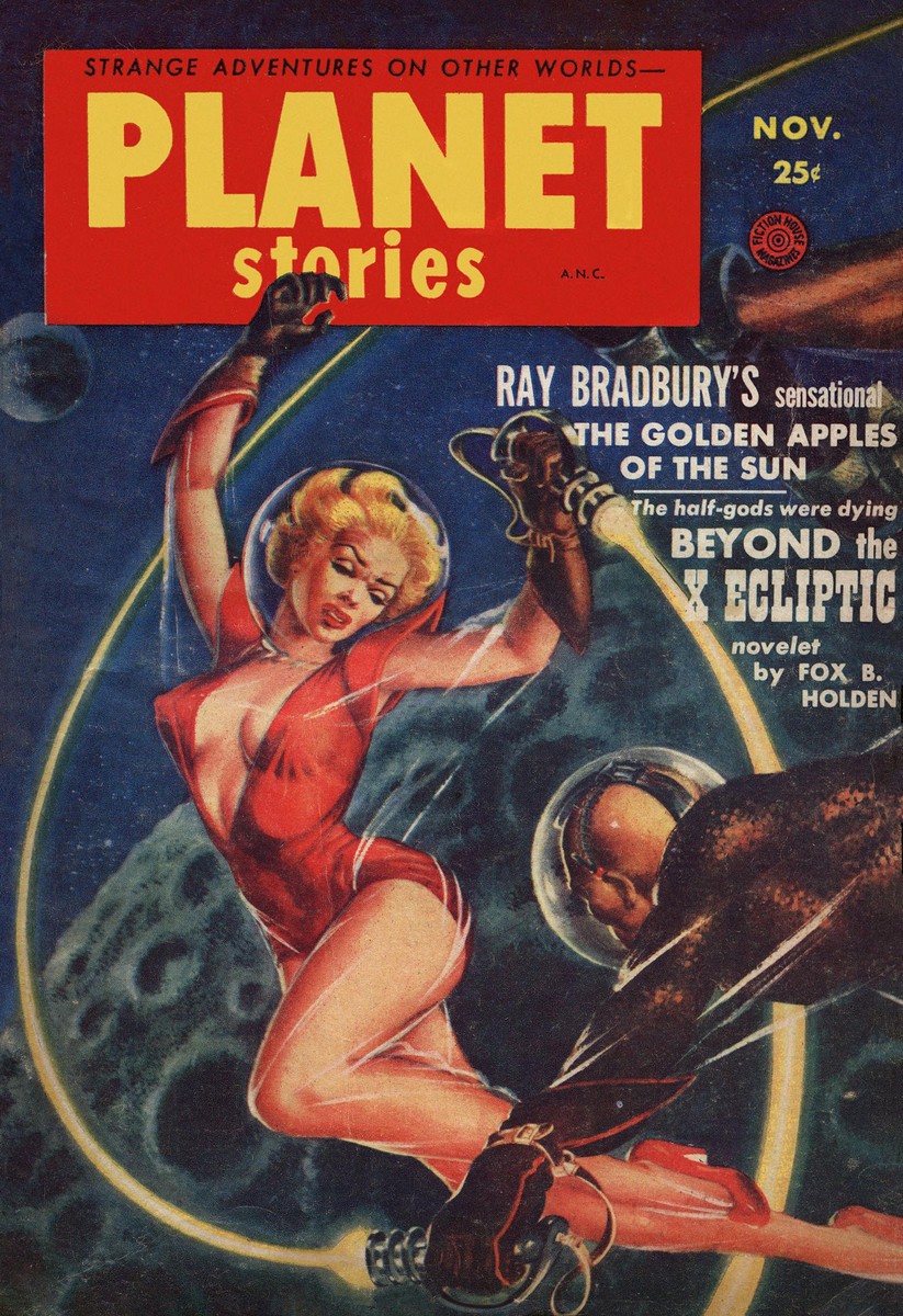 Planet Stories Nov 1953 – Space Heroine Battles in Orbit, Ray Bradbury Issue