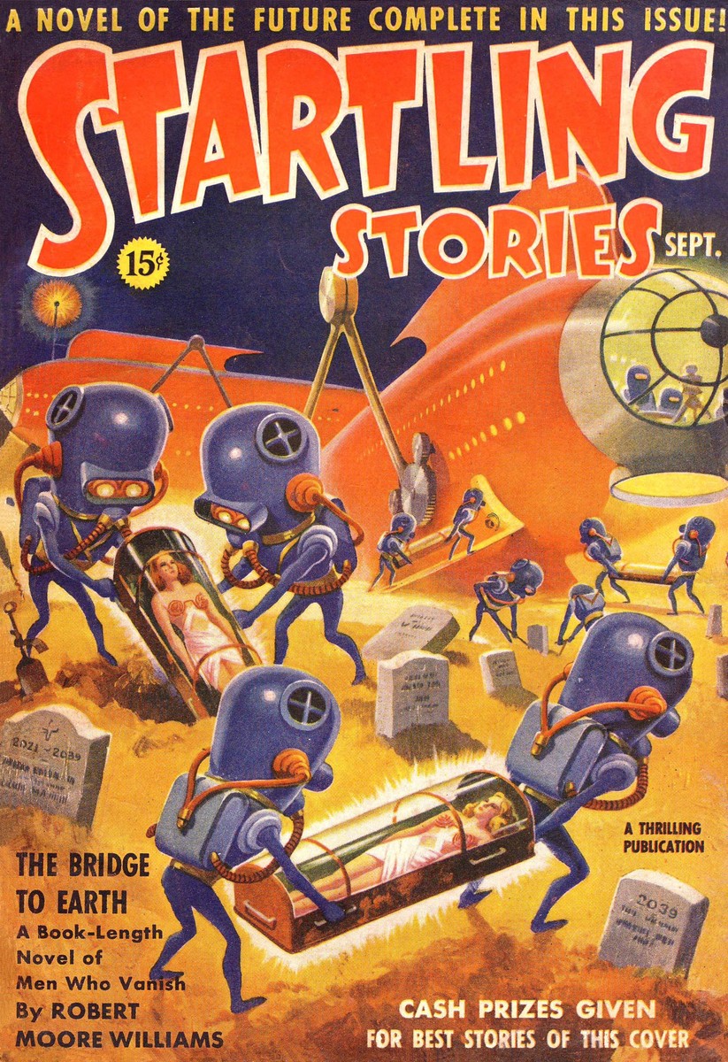 Alien Grave Robbers Abduct the Dead, Startling Stories Sept 1939