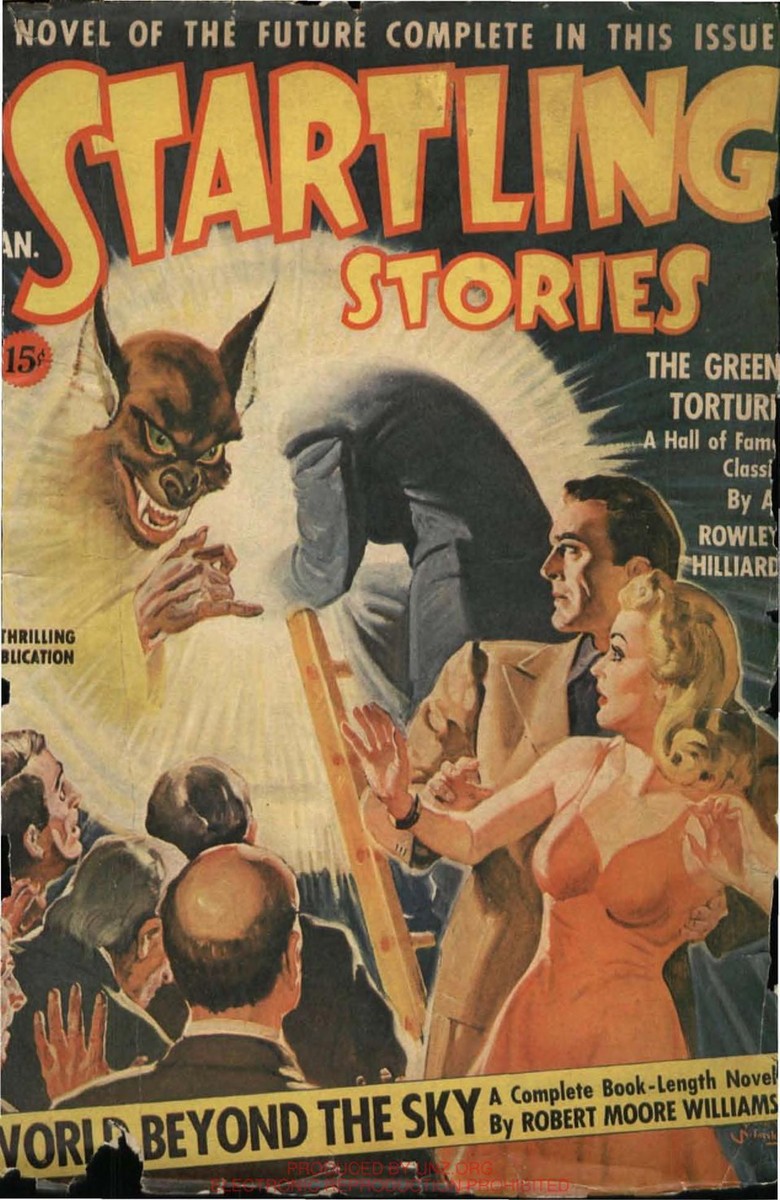 Demon Materializes at Séance, Startling Stories January 1943