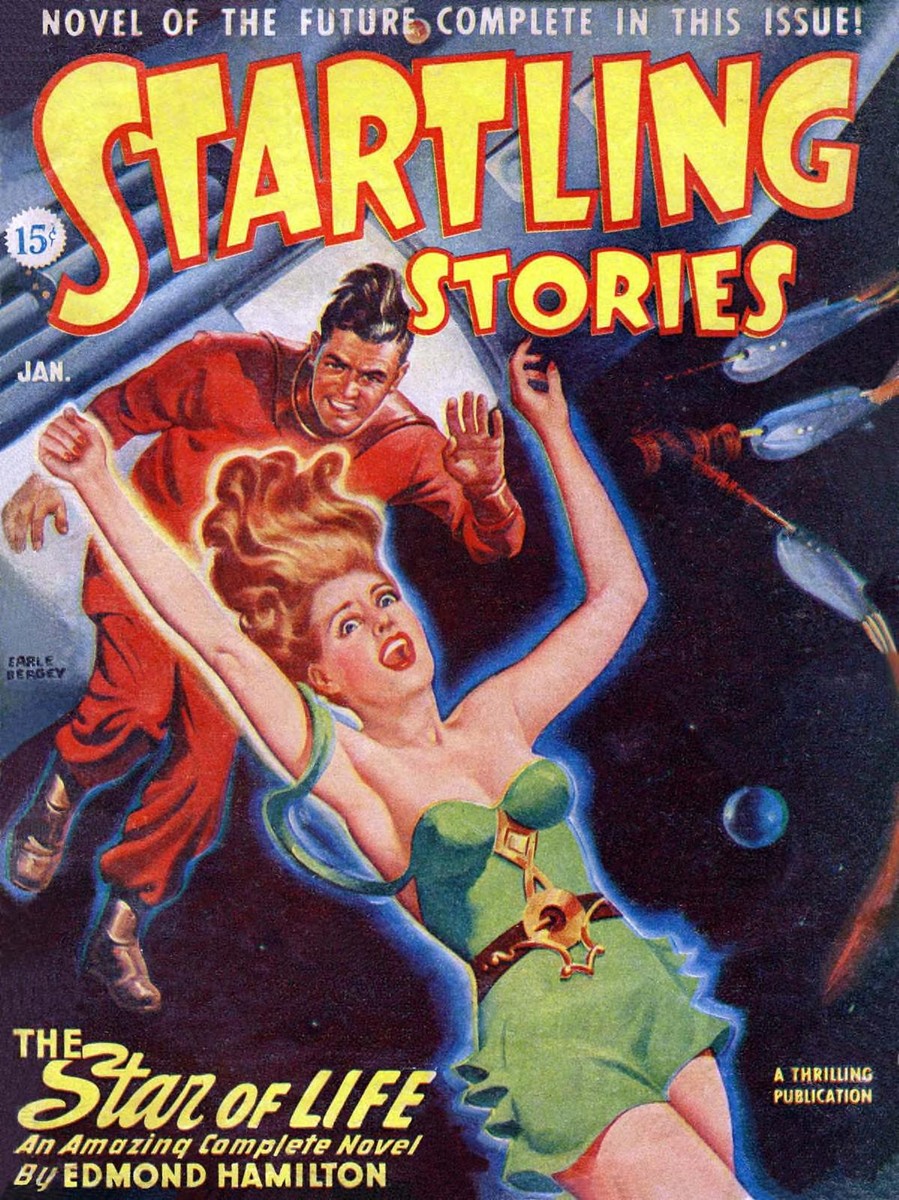 Earle Bergey's Space Peril: Startling Stories Jan 1947 'Star of Life'