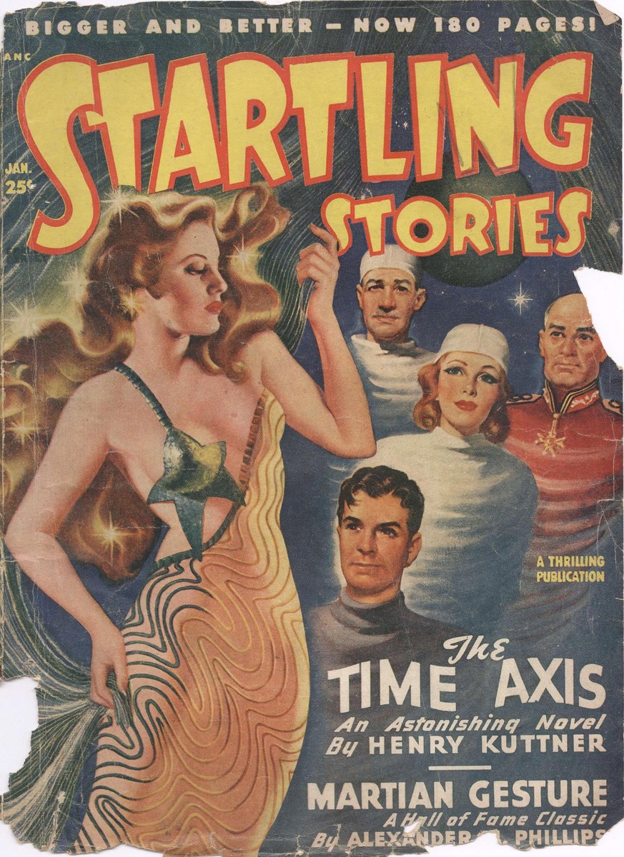 Startling Stories Jan 1949 – The Time Axis by Henry Kuttner Cover