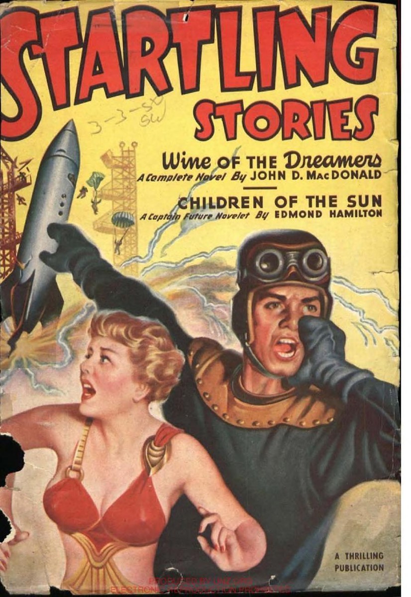 Startling Stories May 1950 — Rocket Launch Escape, Wine of the Dreamers