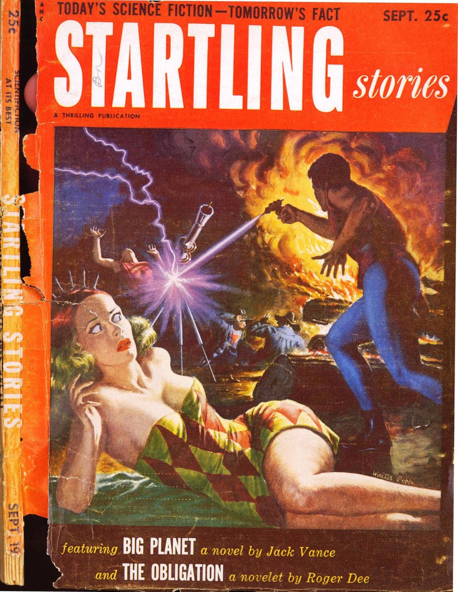 Walter Popp's Big Planet Cover — Startling Stories Sept. 1952