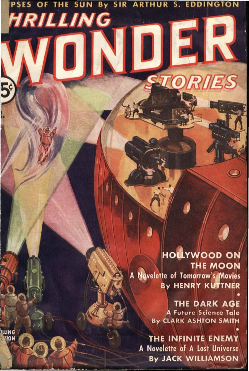 Hollywood on the Moon – Thrilling Wonder Stories April 1938 Cover