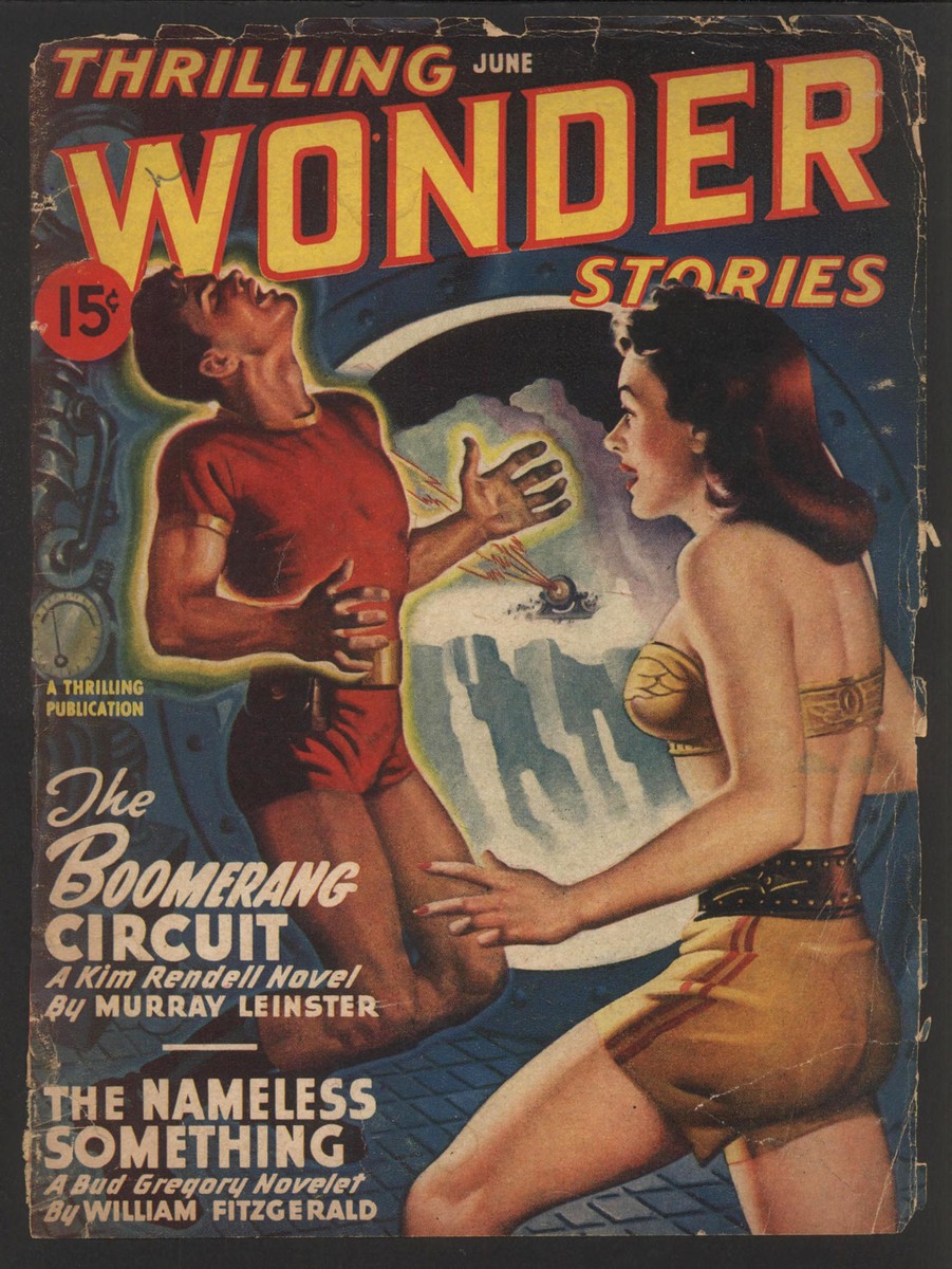 Thrilling Wonder Stories June 1947 – Electric Energy Transfer Cover