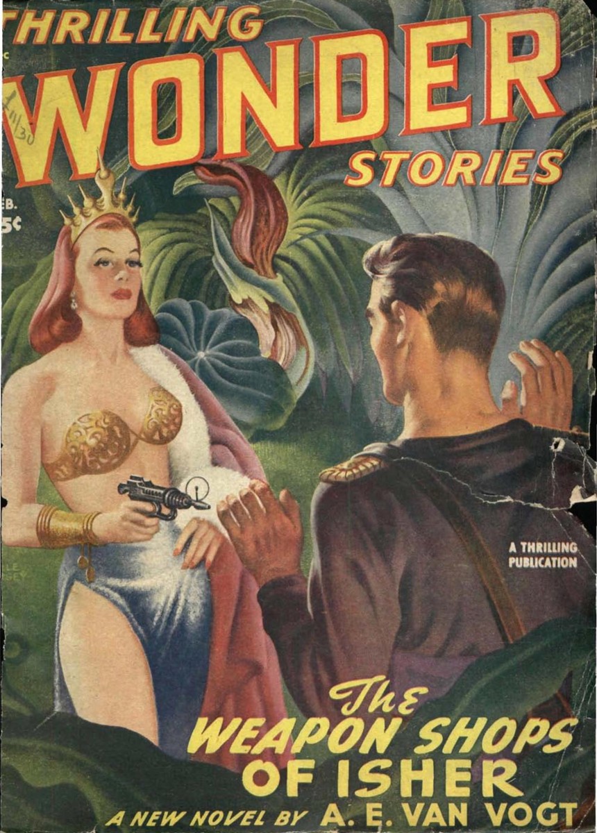 Thrilling Wonder Stories Feb 1949 – Weapon Shops of Isher Van Vogt Cover