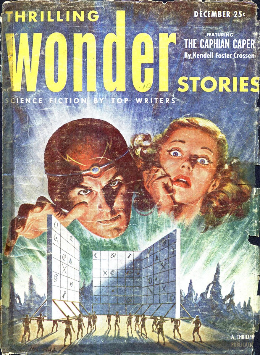 Thrilling Wonder Stories Dec 1952 – The Caphian Caper Telepathy Cover