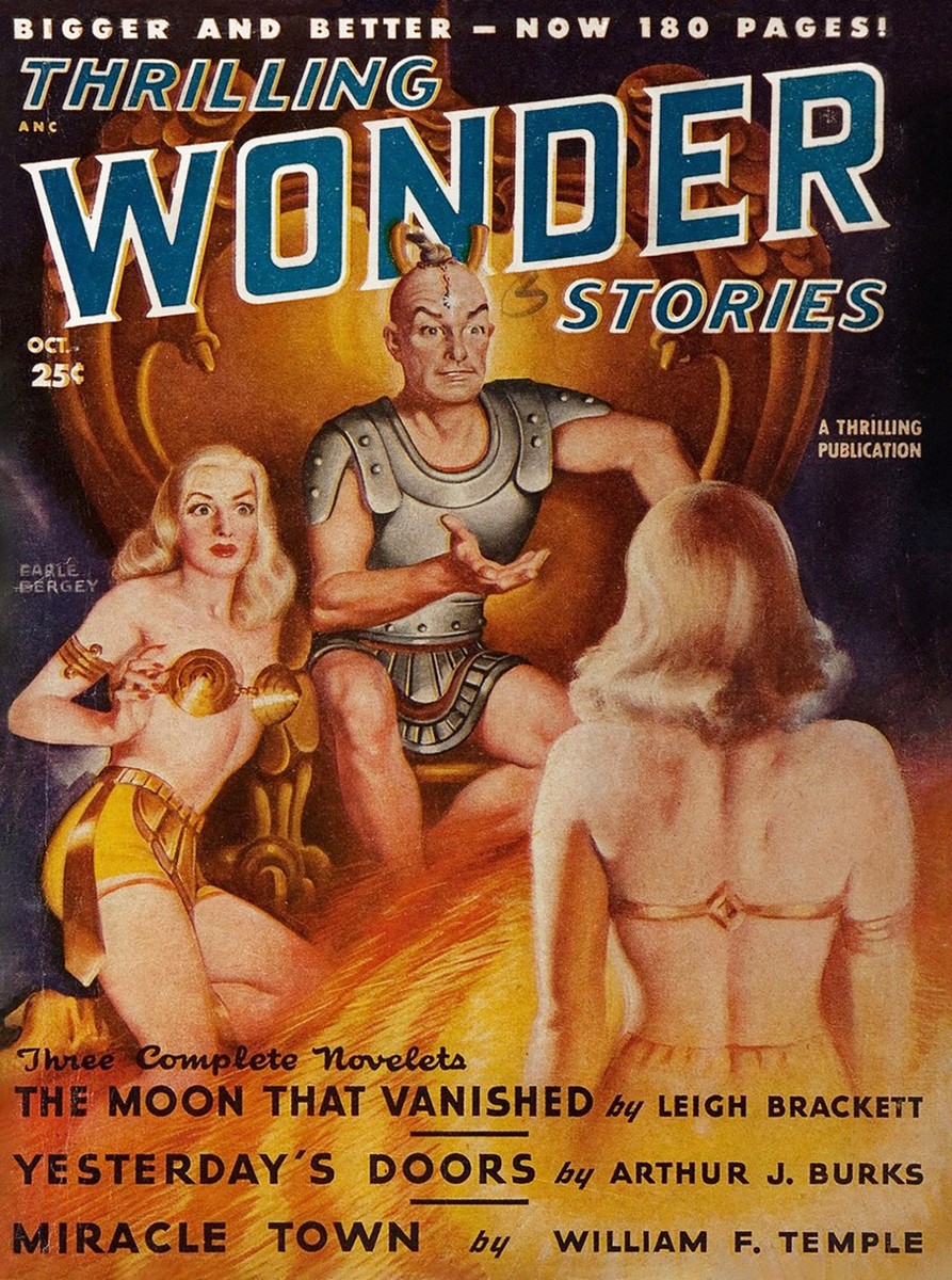 Earle Bergey's Alien Overlord & Captive Women, Thrilling Wonder Stories Oct 1948