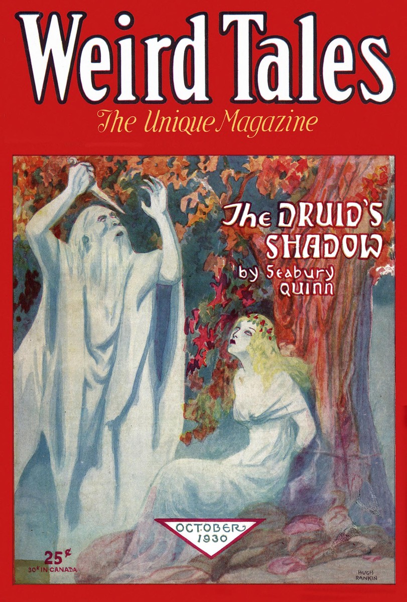 The Druid's Shadow – Weird Tales October 1930, Hugh Rankin Cover
