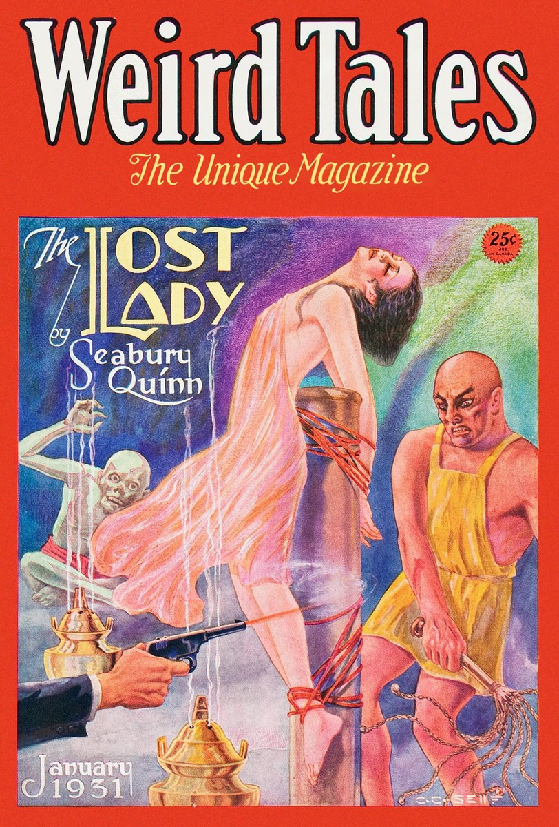 Weird Tales Jan 1931 – 'The Lost Lady' by Seabury Quinn, C.C. Senf Cover
