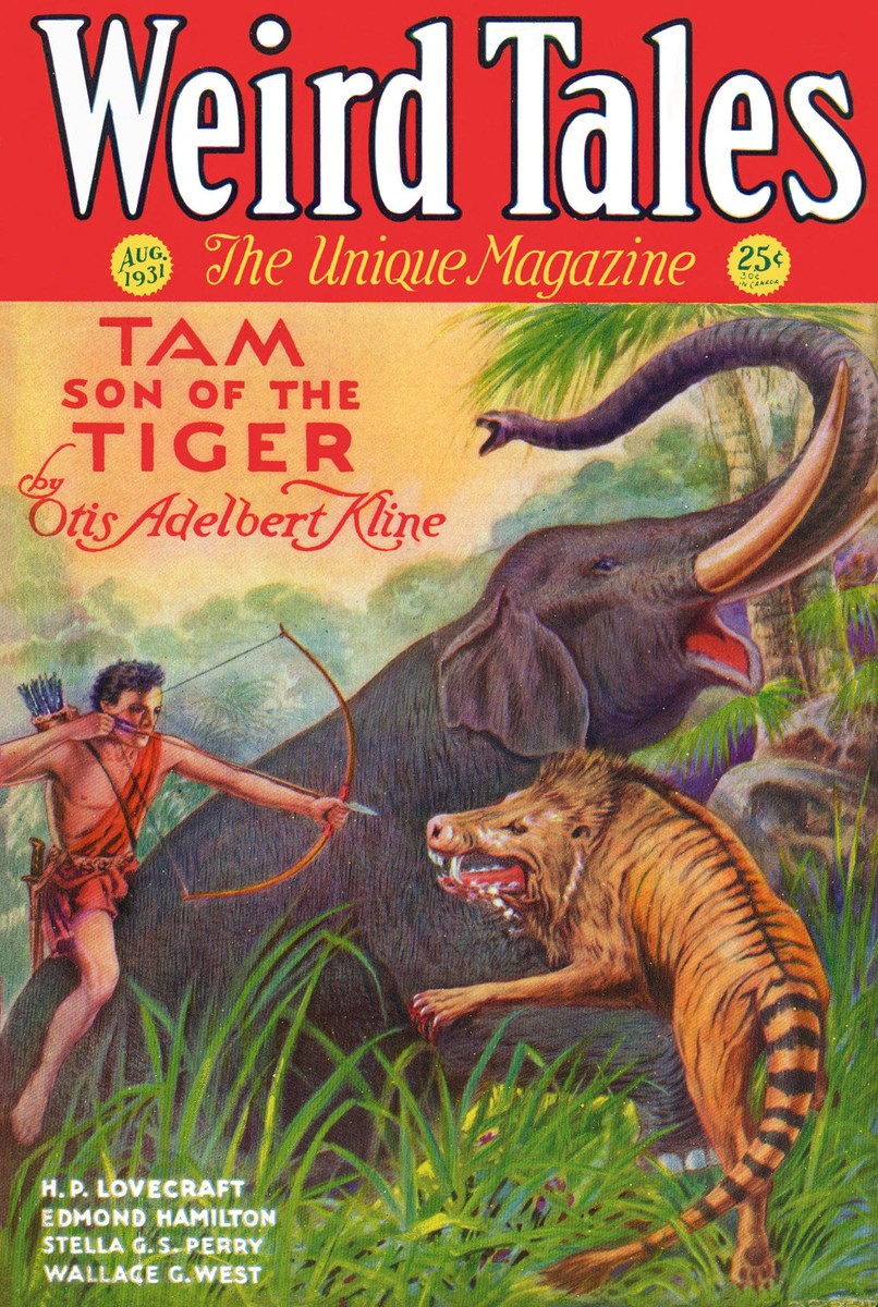 Tam Son of the Tiger – Weird Tales August 1931 Cover by Otis Adelbert Kline