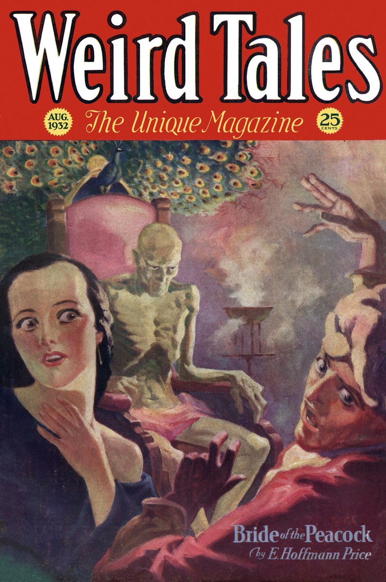 Weird Tales Aug 1932 'Bride of the Peacock' – Mummy Horror Cover