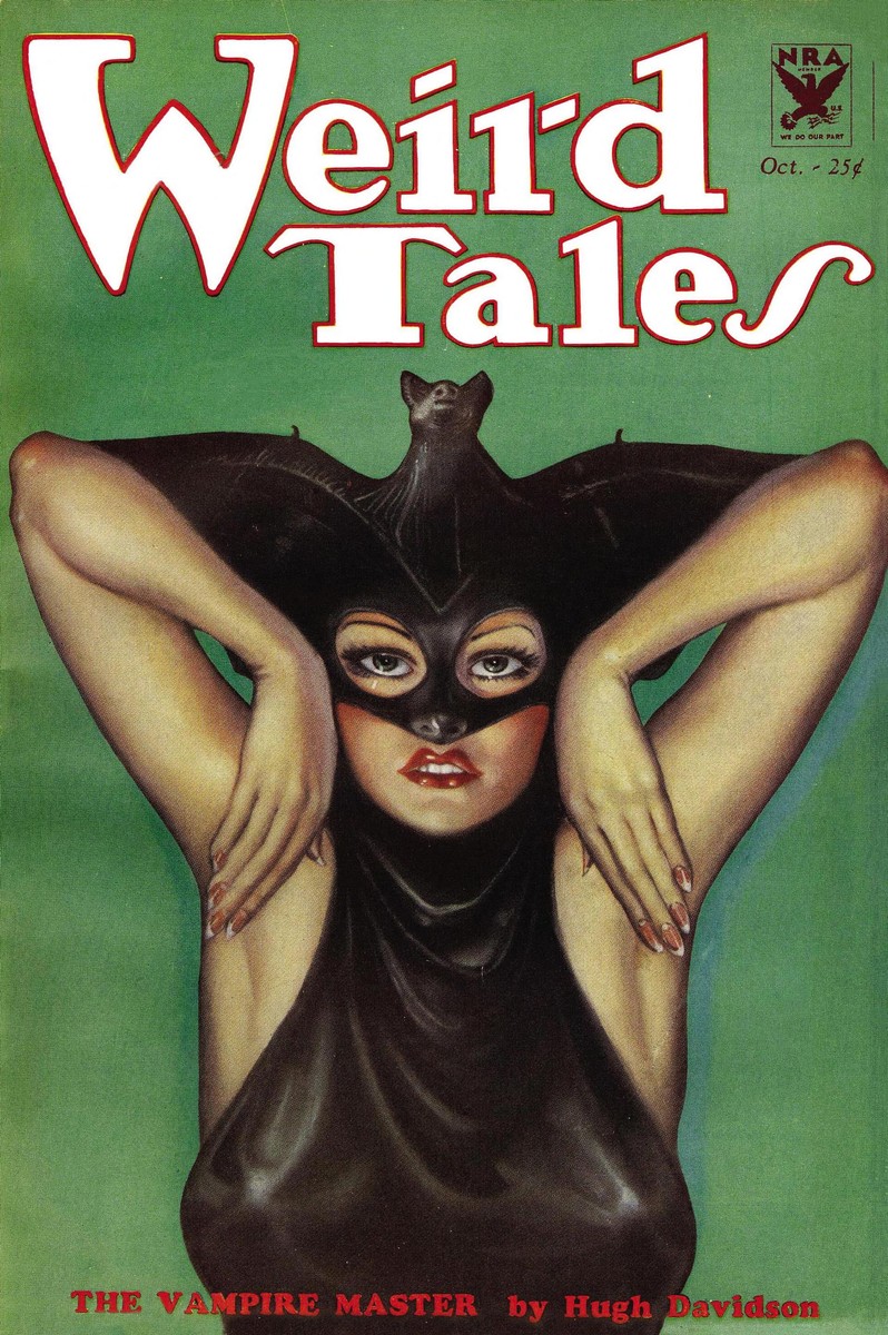 Weird Tales October 1933 – Bat-Masked Vampire Temptress Cover