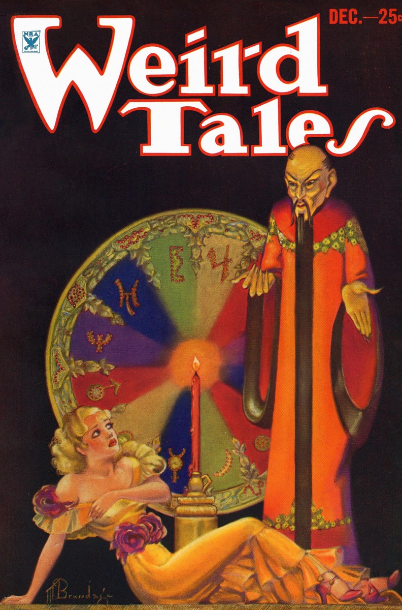 Margaret Brundage's 'Weird Tales' Dec 1933 – Sorcerer's Wheel of Doom