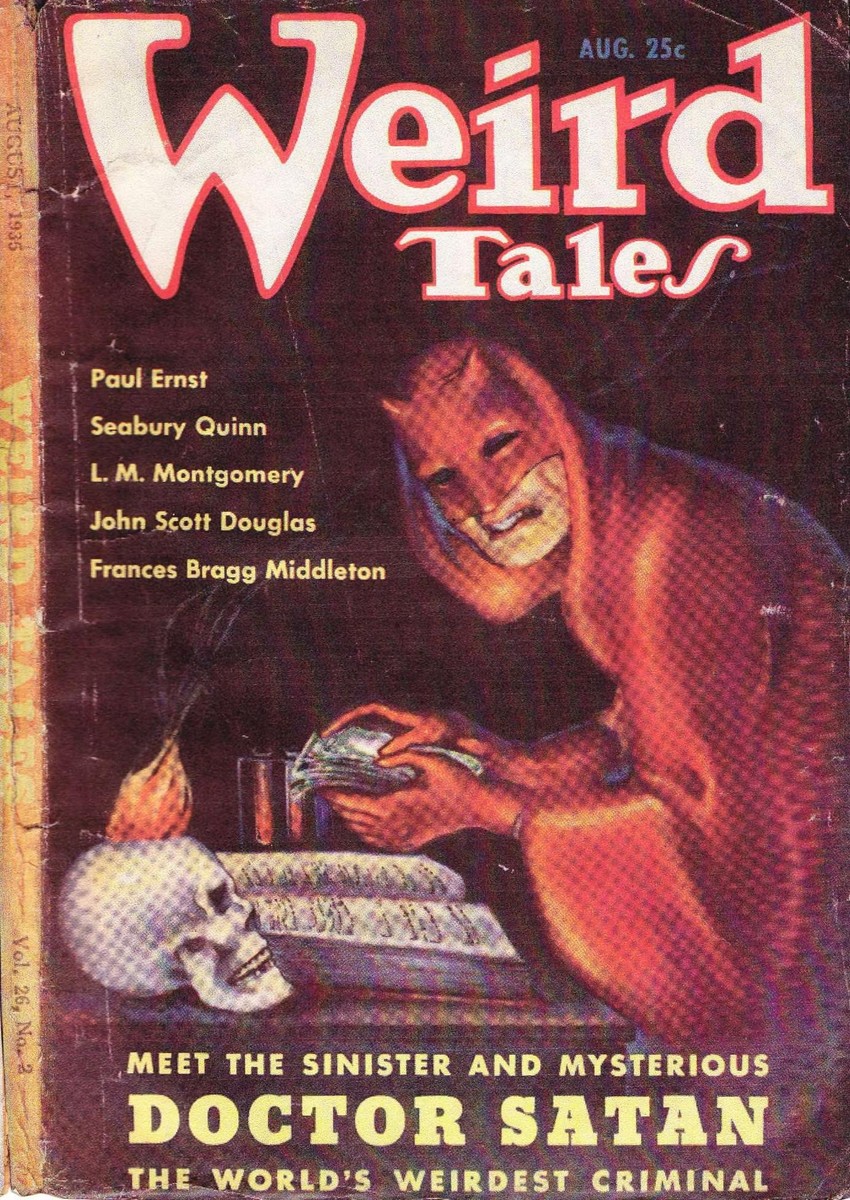 Doctor Satan Debut Cover — Weird Tales August 1935, Vol. 26 No. 2