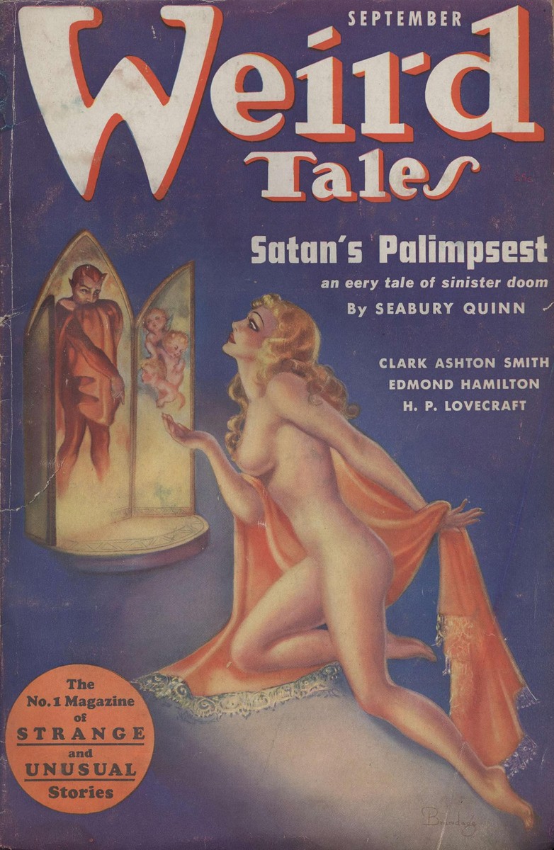 Weird Tales September 1937 – Satan's Palimpsest Cover by Brundage