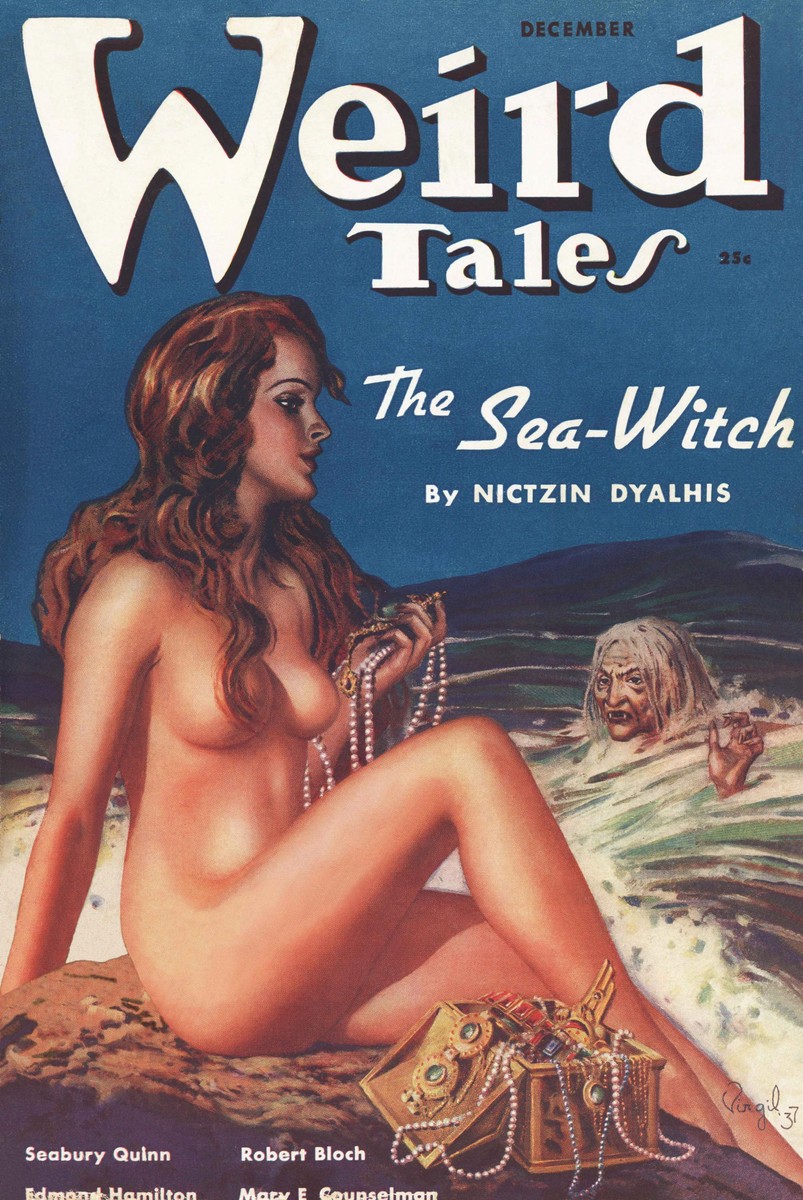 Weird Tales 'The Sea-Witch' Cover, Virgil Finlay, December 1937