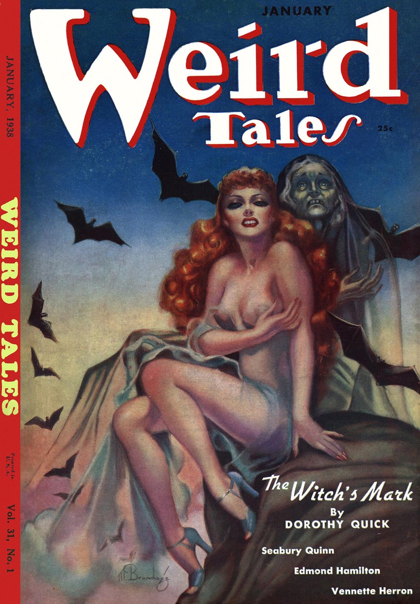 Margaret Brundage's 'The Witch's Mark' – Weird Tales January 1938