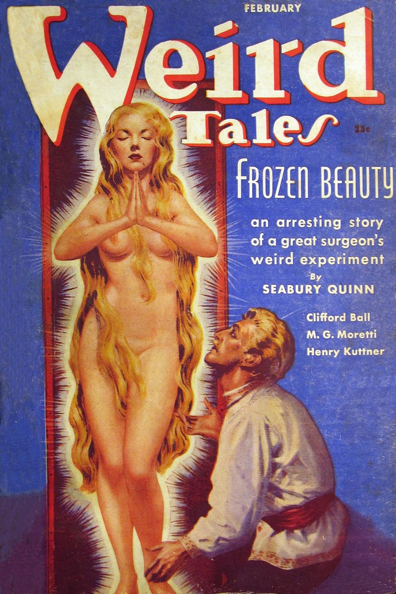 Weird Tales 'Frozen Beauty' Cover, Seabury Quinn Story, Feb 1938