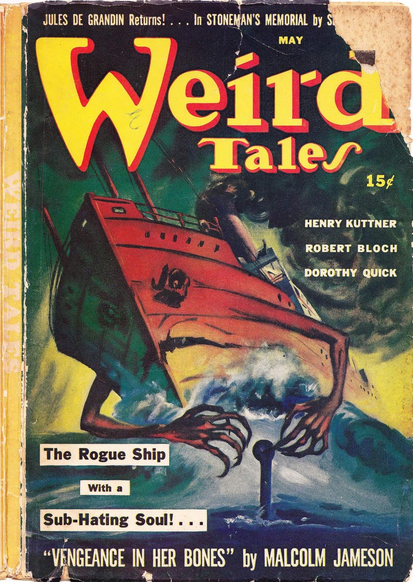 Weird Tales May 1942 – 'Vengeance in Her Bones' Rogue Ship Cover