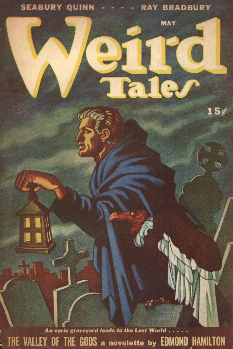 Weird Tales May 1946 – Graveyard Sorcerer Cover, Edmond Hamilton