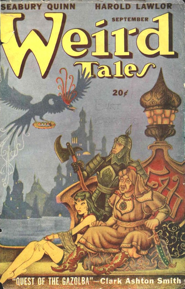 Weird Tales Sept 1947 – Clark Ashton Smith's Quest of the Gazolba Cover