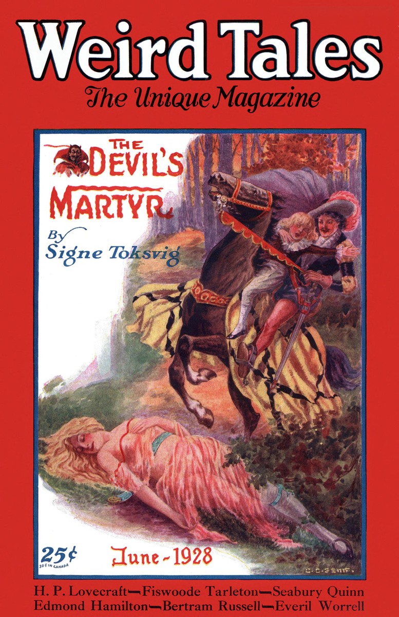 Weird Tales June 1928 – The Devil's Martyr by Signe Toksvig Cover