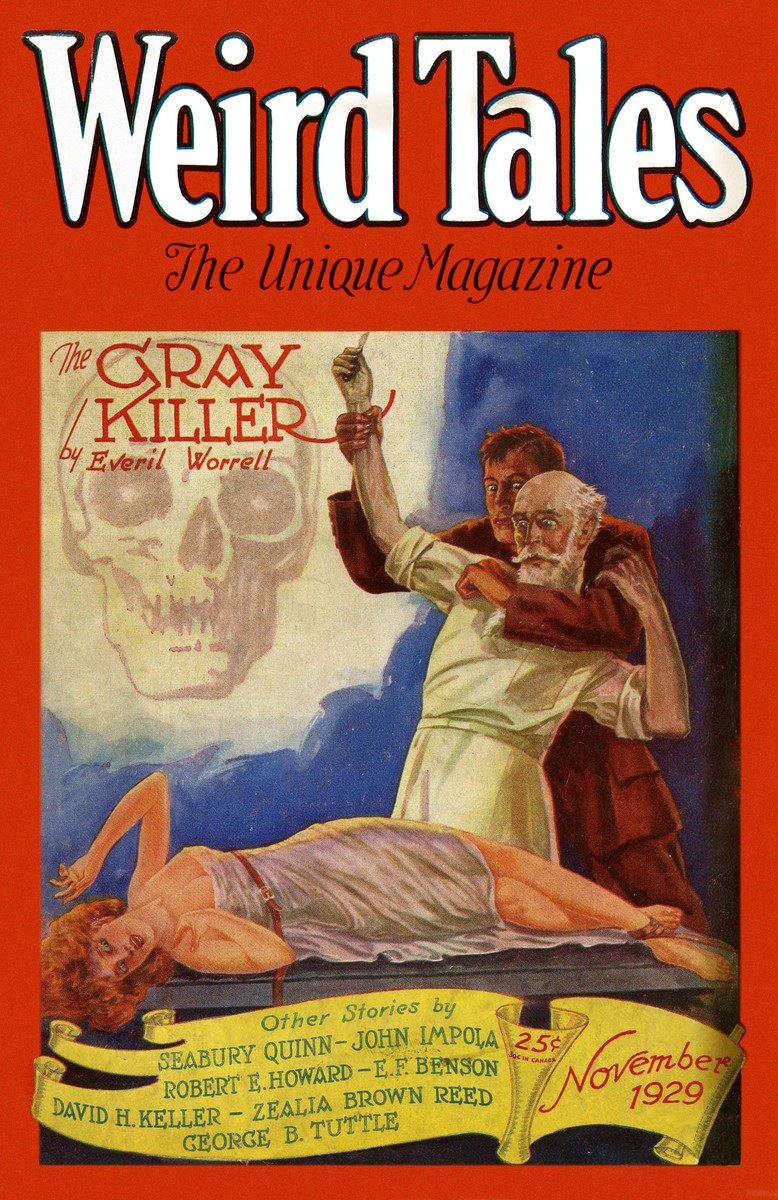 Weird Tales Nov 1929 – The Gray Killer by Everil Worrell