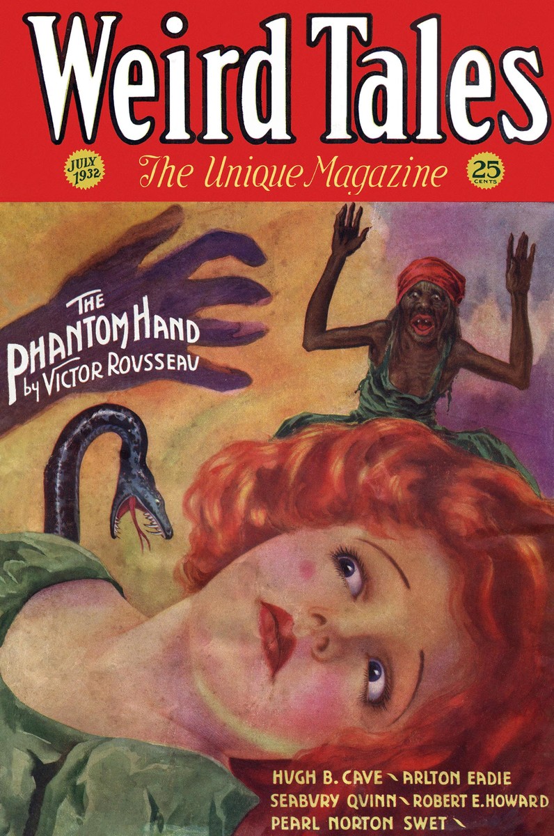 Phantom Hand Menaces Red-Haired Woman – Weird Tales July 1932