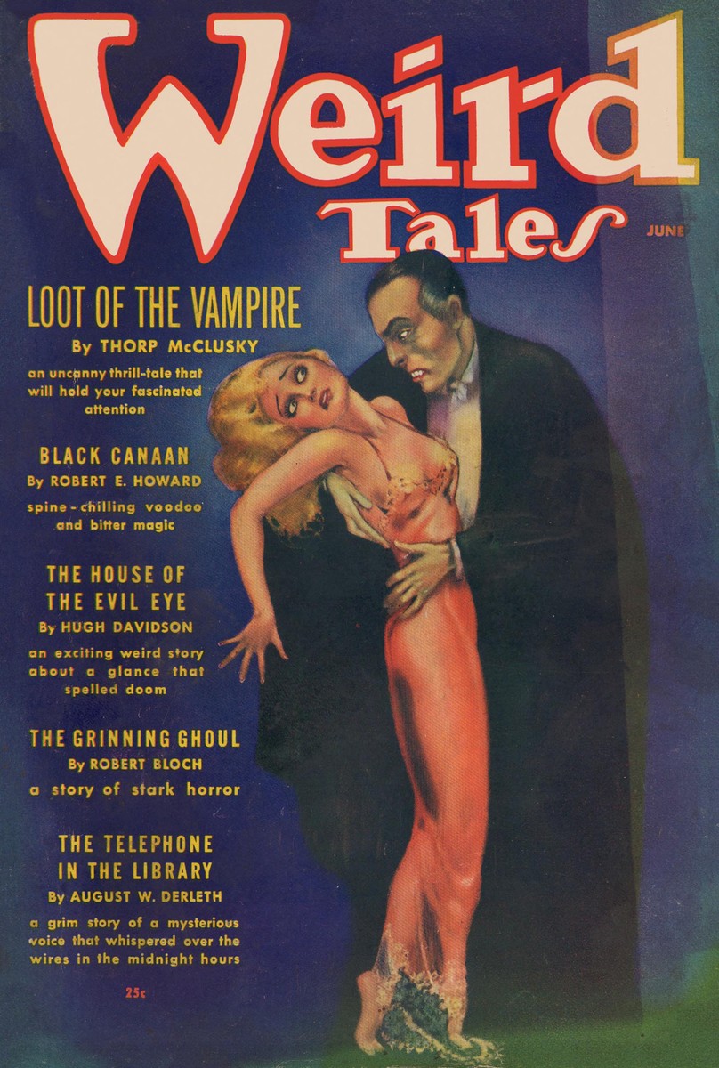 Weird Tales June 1936 Vampire Cover – 'Loot of the Vampire'