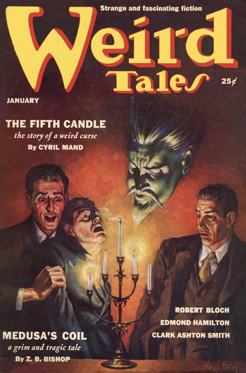 Virgil Finlay's Demonic Candle Curse — Weird Tales January 1939