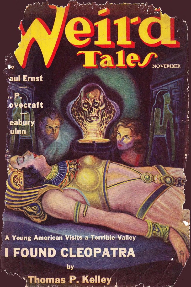 Weird Tales November 1938 – 'I Found Cleopatra' Cover with Glowing Skull