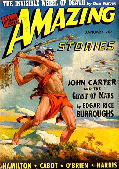 John Carter & the Giant of Mars — Amazing Stories January 1941 Cover