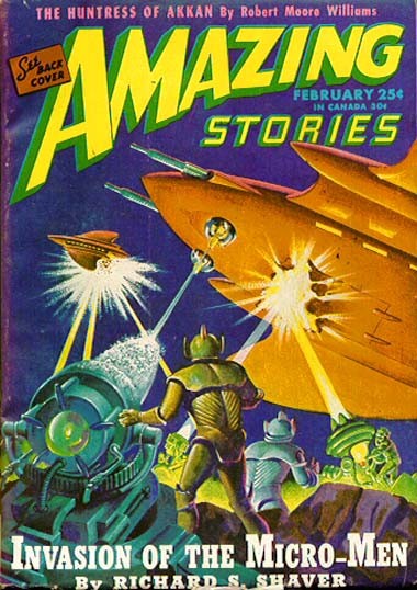 Amazing Stories Feb 1947 – Invasion of the Micro-Men by Richard S. Shaver