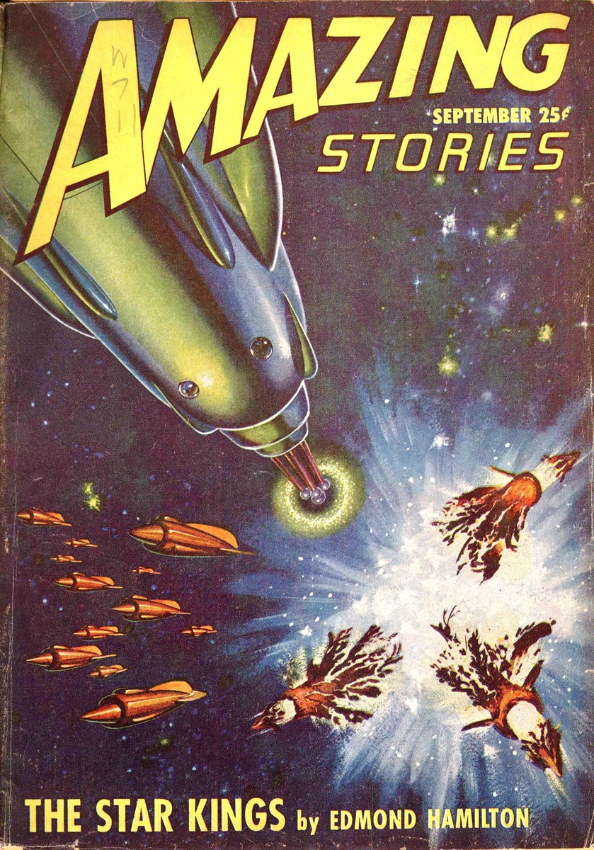Amazing Stories Sept 1947 – Star Kings Space Battle, Edmond Hamilton