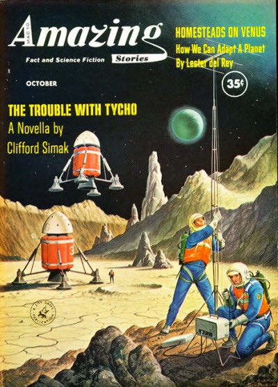 Lunar Surveyors on the Moon – Amazing Stories October 1960