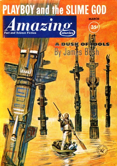 Amazing Stories March 1961 – Dusk of Idols Alien Totem Cover