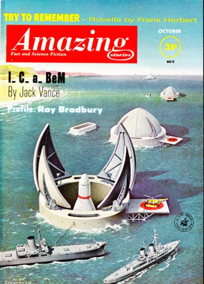 Amazing Stories Oct 1962 – Futuristic Ocean Bases with Frank Herbert Novella