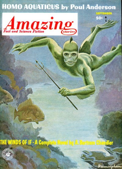 Homo Aquaticus: Amazing Stories Sept 1962 Underwater Mutant Cover