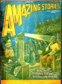Amazing Stories March 1928 – H.G. Wells Undersea Spectacle Cover