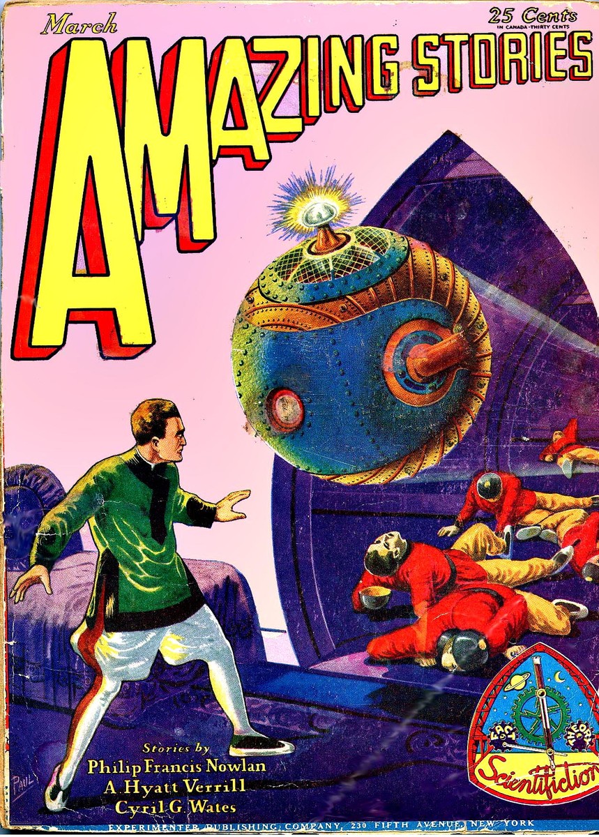 Frank R. Paul's Spherical War Machine, Amazing Stories March 1929