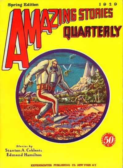 Giant Space Suit vs. Red Crabs: Amazing Stories Quarterly Spring 1929