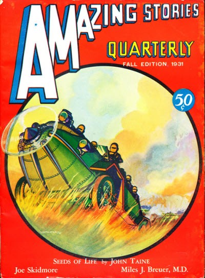 Amazing Stories Quarterly Fall 1931 – High-Speed Land Rocket Vehicle Chase