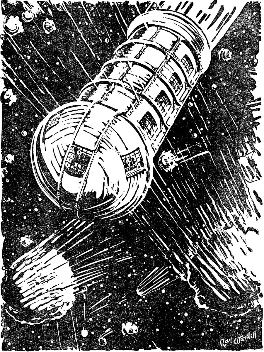 Ray Wardell's Rocket Ship in Meteor Storm — Amazing Stories 1926